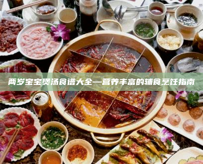 两岁宝宝煲汤食谱大全—营养丰富的辅食烹饪指南